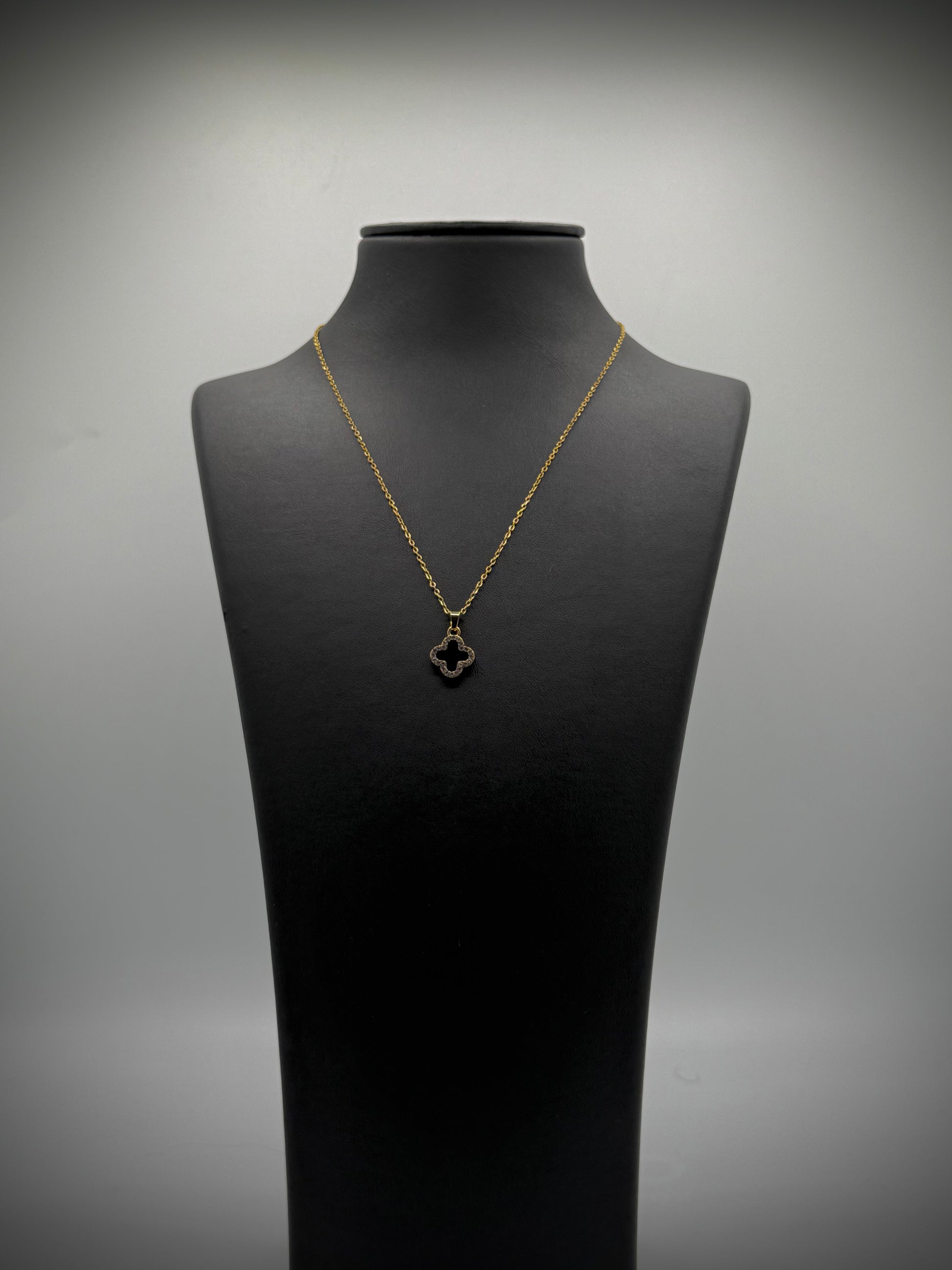 Kleeblatt Kette "schwarz"