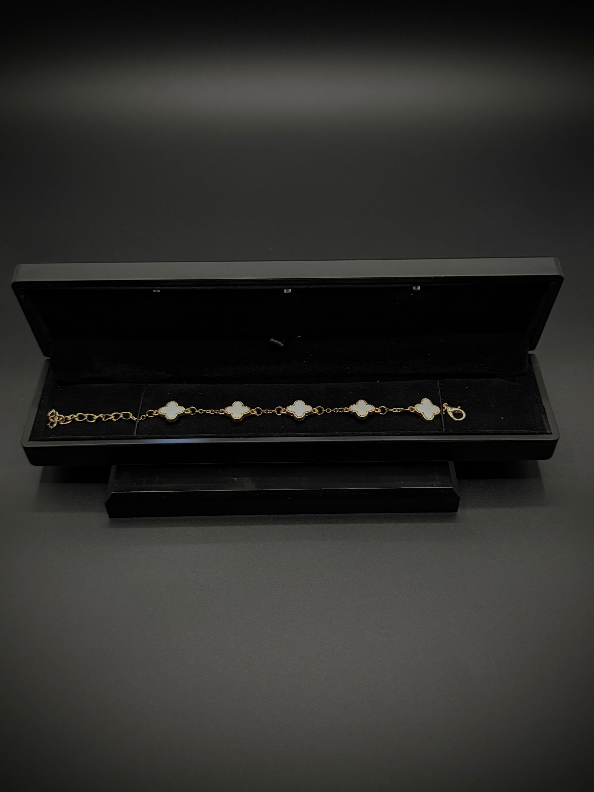 Kleeblatt Armband "weiß"