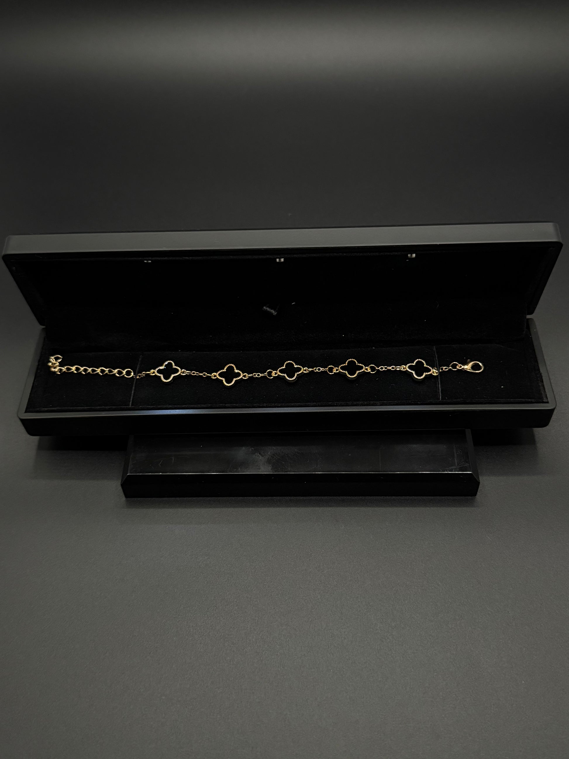 Kleeblatt Armband "schwarz"