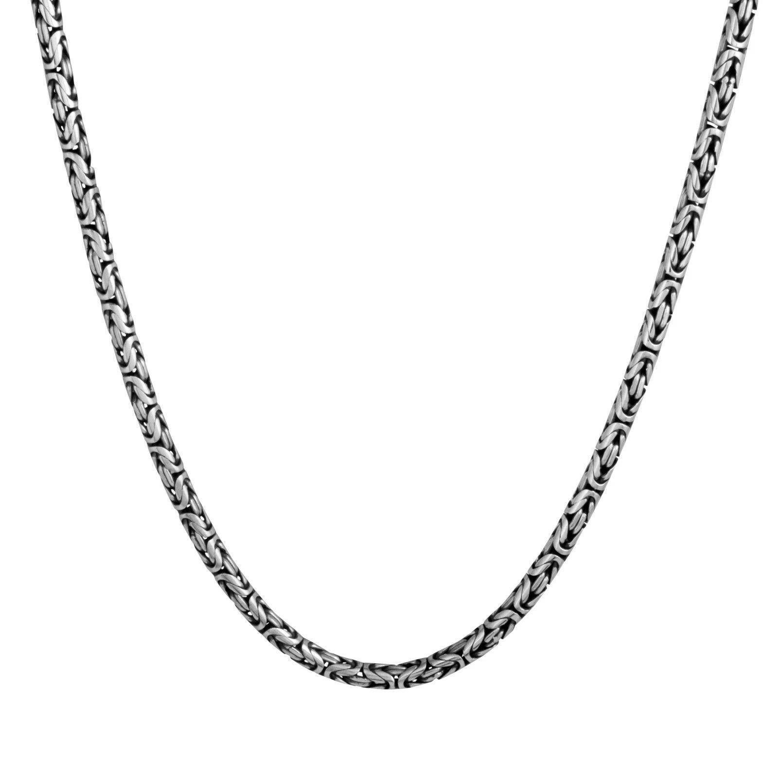 Oxidierte Königskette (oval gedrückt) 3mm